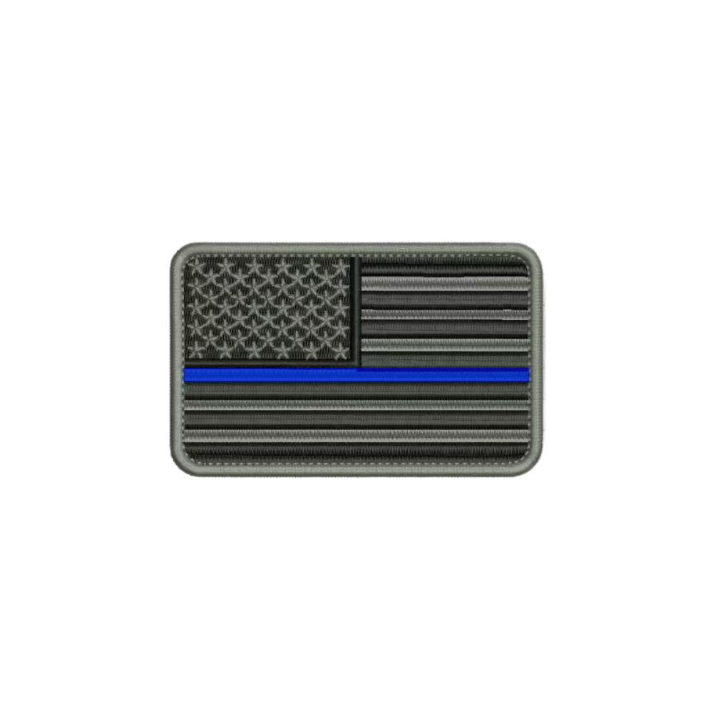 Thin Blue Line American Flag Velcro Patch