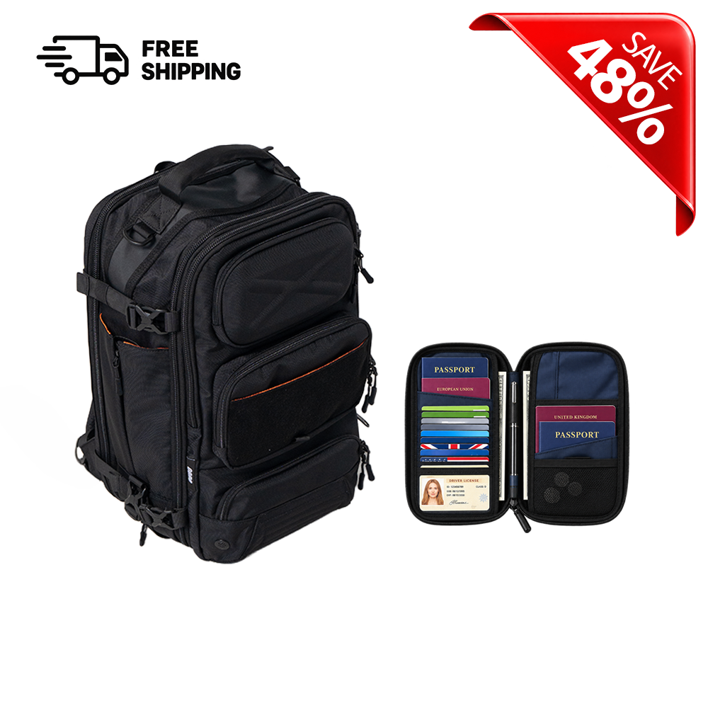 Oono Backpack V3.5  + RFID Passport Wallet