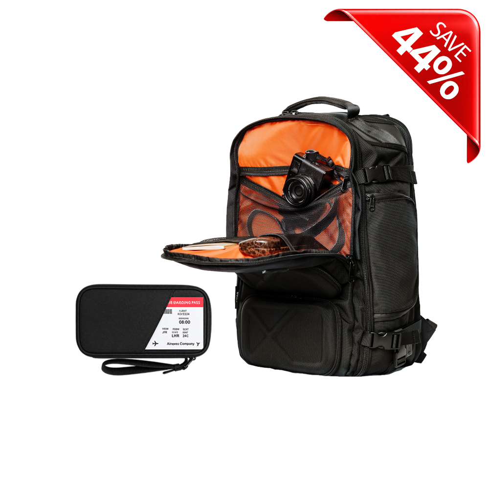 Oono Backpack V2  + RFID Passport Wallet
