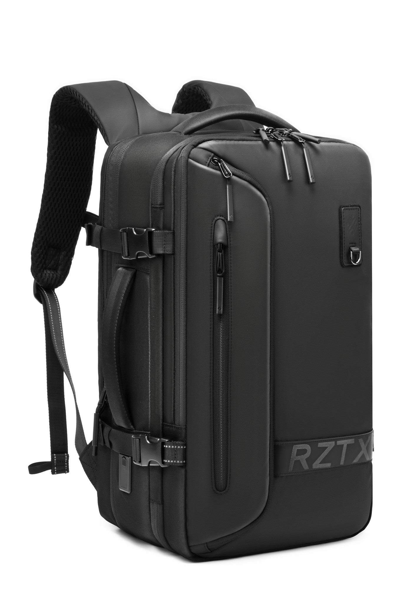Built-in USB charging port on front of backpack