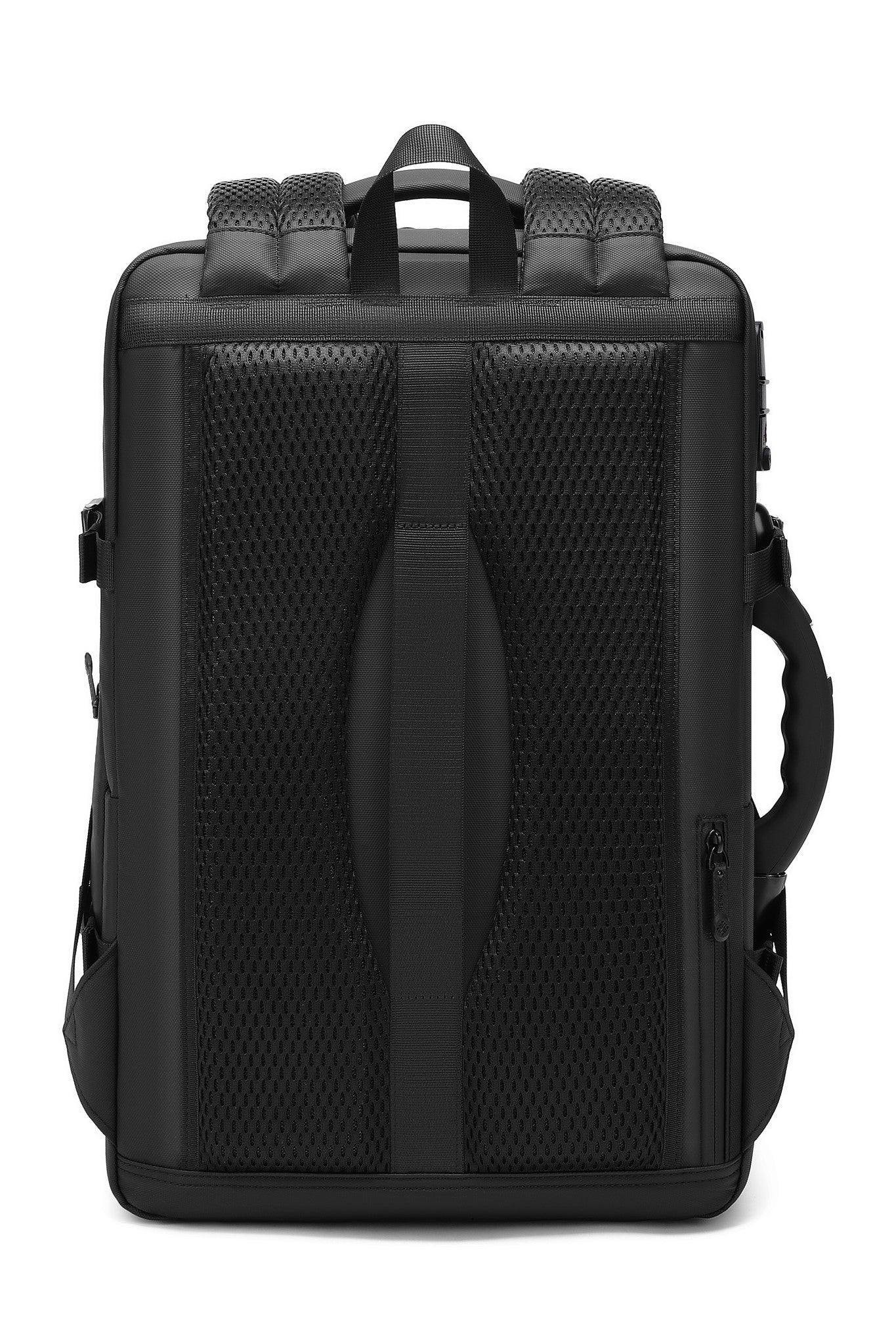 Back view of the Executive Pro Backpack 35L with padded mesh straps and top carry handle
