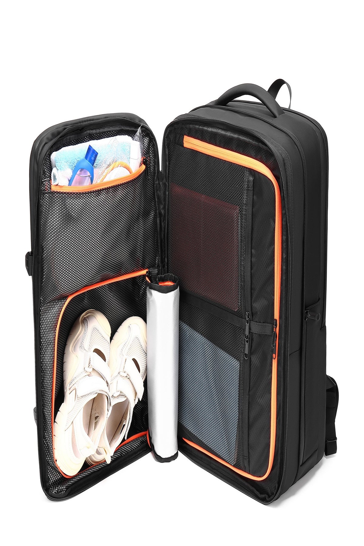 Dedicated Shoe & Toiletry Compartment