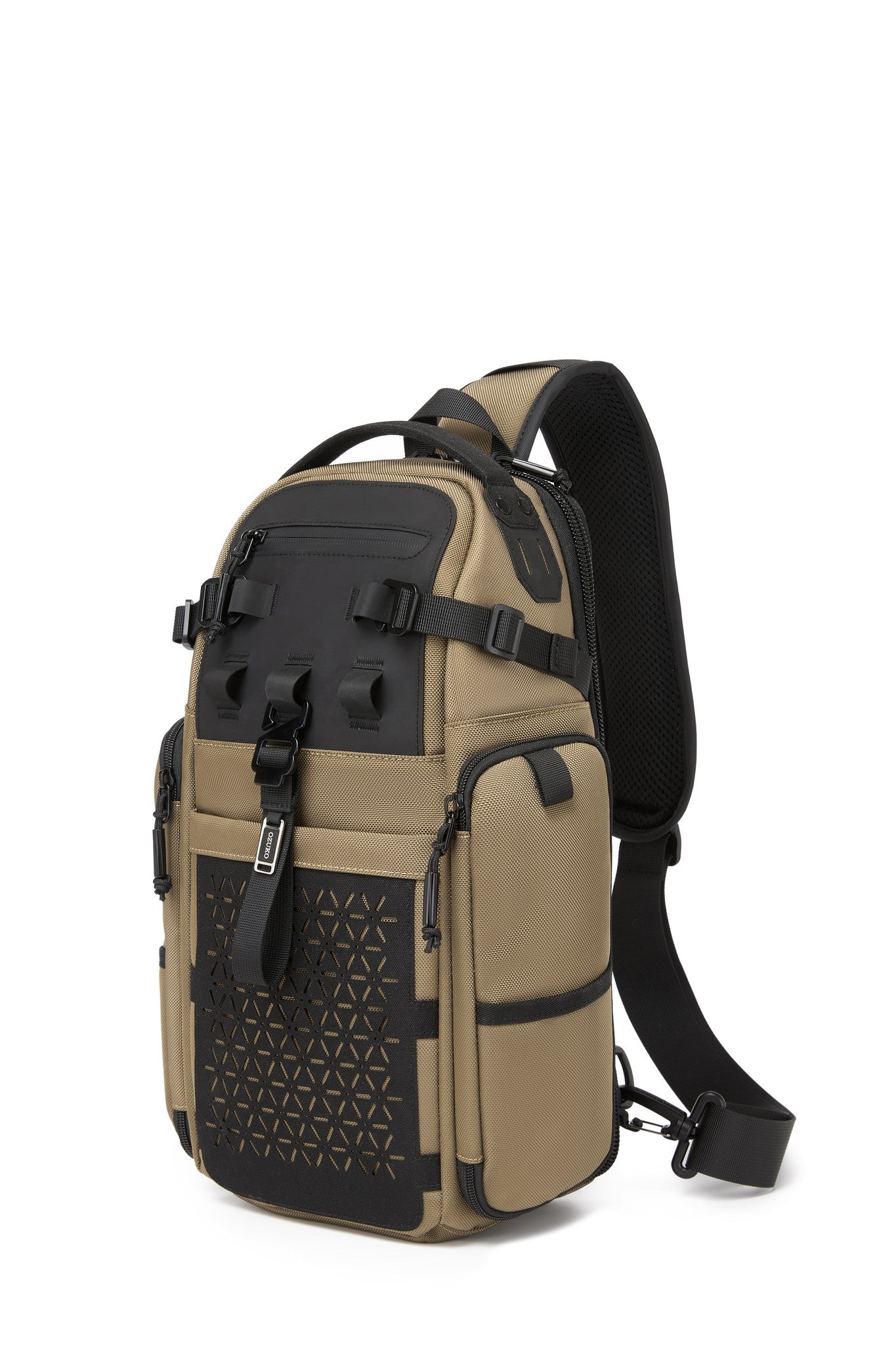 Ridge Sling Backpack 12L in Tan - three-quarter front view from the opposite angle