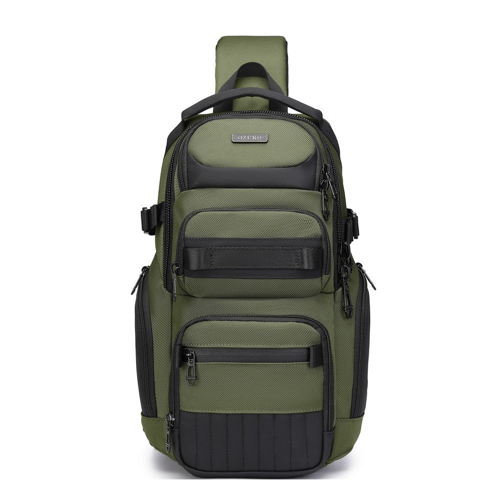 Ridge Sling 8L in Green, straight-on front view
