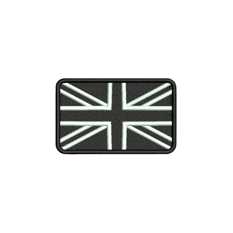 United Kingdom Flag Black & White Velcro Patch