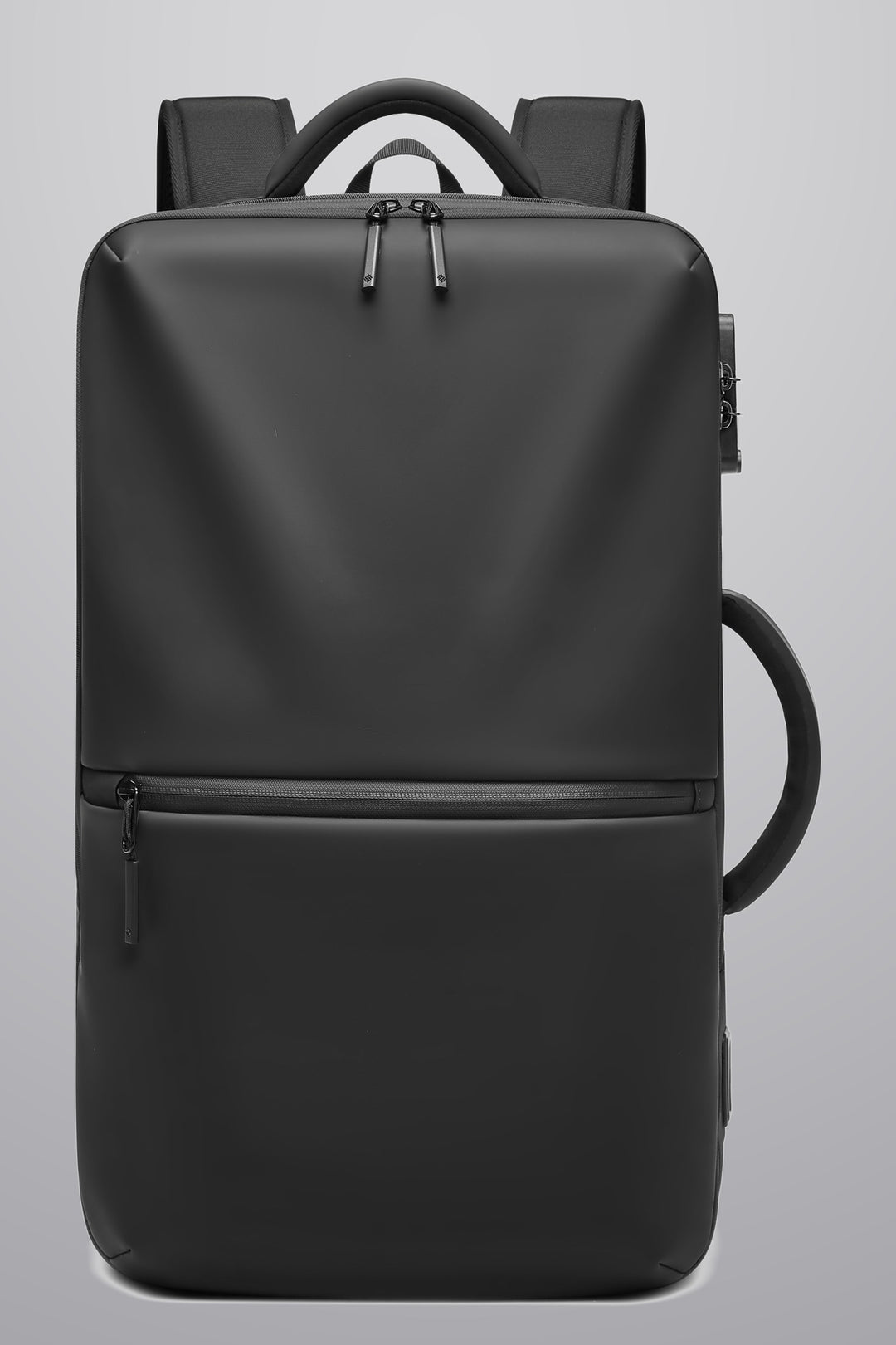 Odyssey Expandable Travel Backpack 32-40L in Black, front view