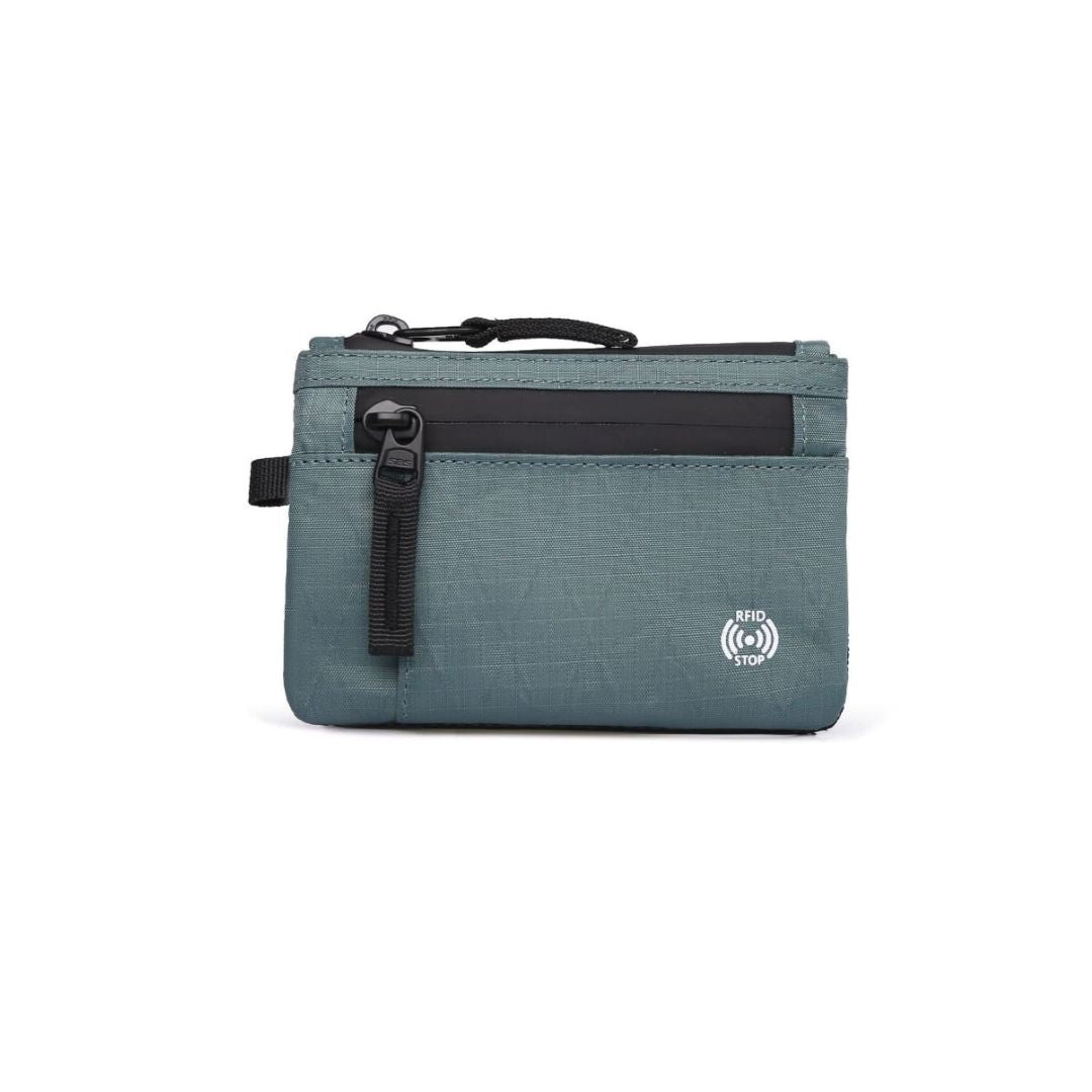 RFID-Blocking Slim Wallet with Moneyclip