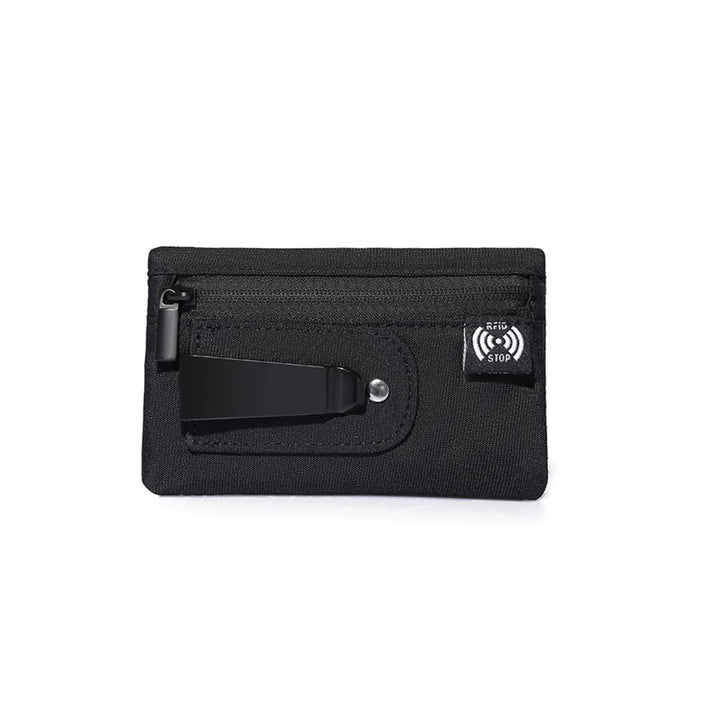 RFID-Blocking Slim Wallet with Moneyclip
